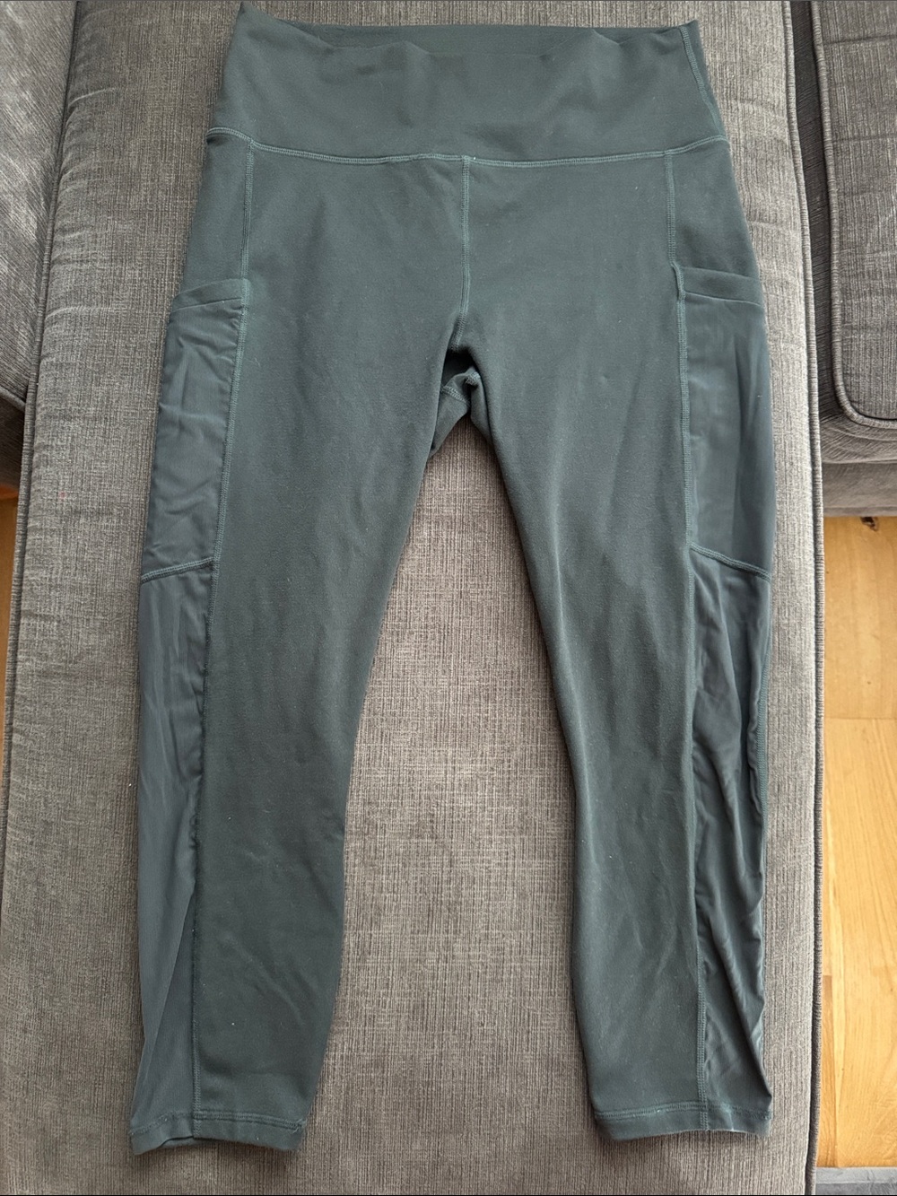 Fabletics Girls' Teal High-Waist Pocket Leggings